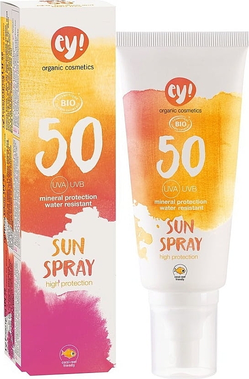 Солнцезащитный спрей с минеральным фильтром SPF50 - Ey! Organic Cosmetics Sunspray — фото N1