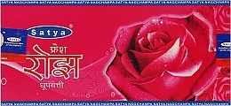 Духи, Парфюмерия, косметика Благовония палочки "Свежая роза" - Satya Fresh Rose Dhoop Sticks