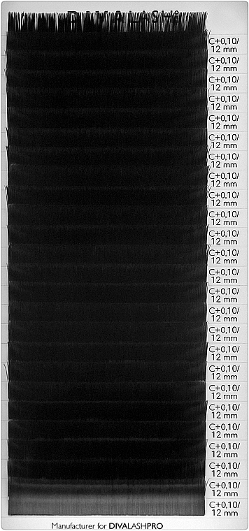 Ресницы для наращивания С+ 0.10 (12 мм), 25 линий - Divalashpro — фото N1