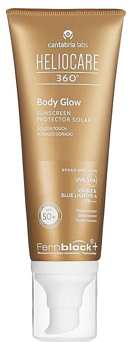 Сонцезахисний сяйний крем для тіла - Cantabria Labs Heliocare 360 Body Glow Sunscreen SPF50+ — фото N1