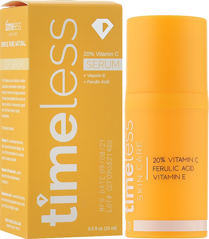 Сыворотка с витаминами С и Е и феруловой кислотой - Timeless Skin Care 20% Vitamin C + E Ferulic Acid Serum — фото N2