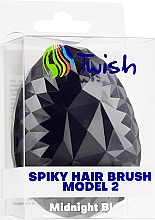 Щетка для волос, черная с салатовыми зубцами - Twish Spiky Hair Brush Model 2 Midnight Black — фото N2