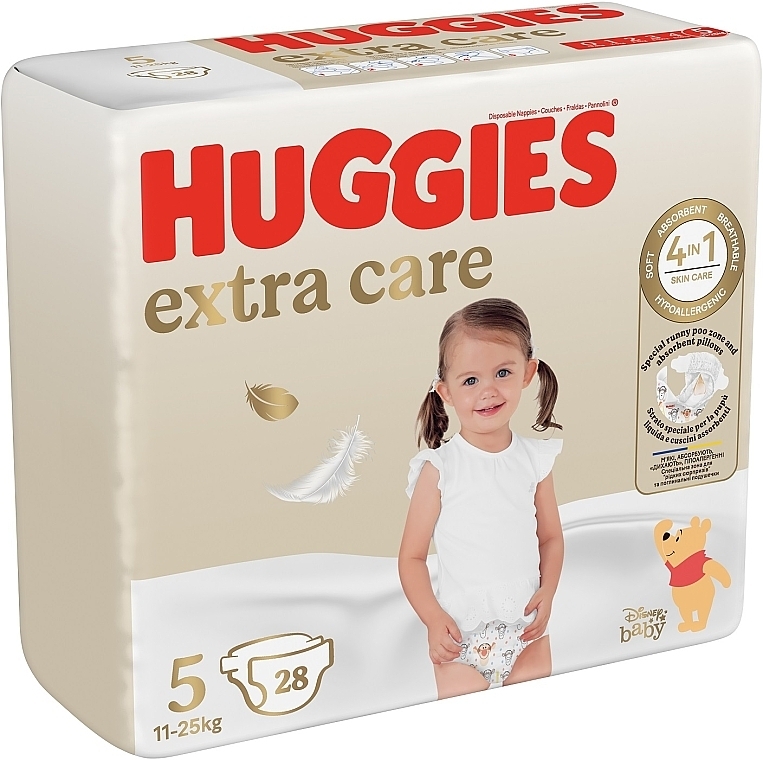 Подгузники Extra Care, размер 5 (11-25 кг), 28 шт. - Huggies — фото N8