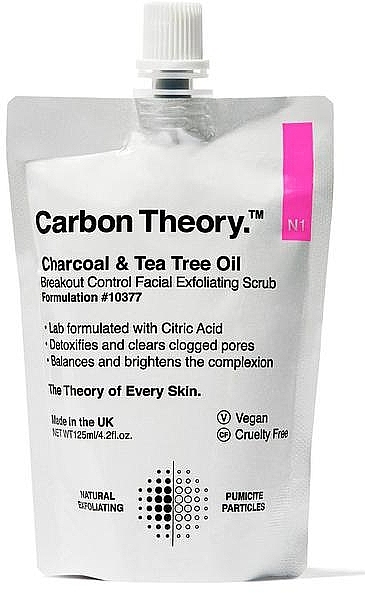 Відлущувальний скраб для обличчя з олією чайного дерева - Carbon Theory Facial Exfoliating Scrub — фото N1