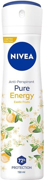 Антиперспірант - NIVEA Anti-Perspirant Pure Energy Exotic Fruits Limited Edition — фото N1