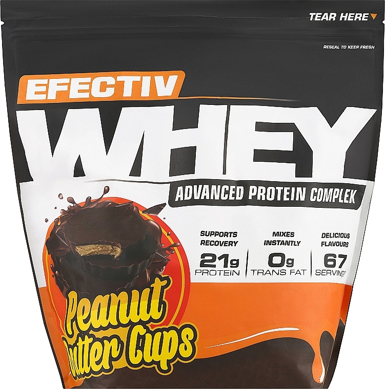 Протеїновий комплекс "Арахісове масло" - Efectiv Nutrition Whey Protein Peanut Butter Cups — фото N1