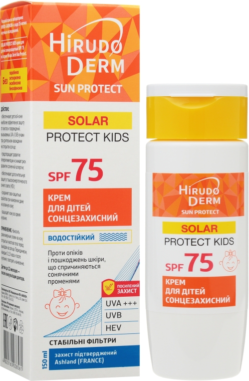 Сонцезахисний крем для дітей - Hirudo Derm Sun Protect SPF 75 — фото N1