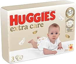 Підгузки Extra Care, розмір 3 (6-10 кг), 72шт., Box - Huggies — фото N2