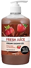 Крем-гель для душу - Fresh Juice Love Attraction Chocolate & Strawberry — фото N1