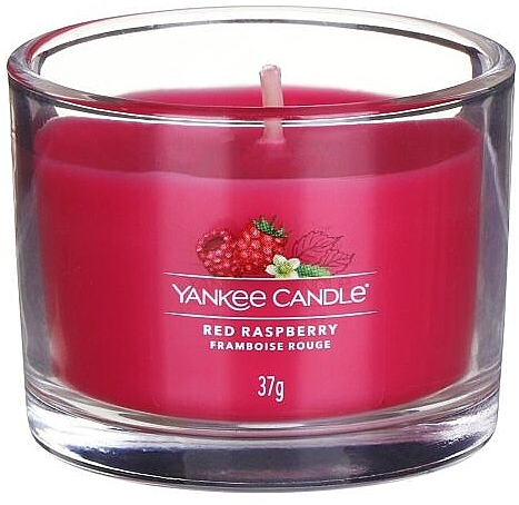 Ароматическая свеча в стакане "Красная малина" - Yankee Candle Red Raspberry (мини) — фото N2