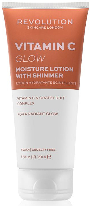 Лосьон для тела с блестками - Revolution Skincare Body Vitamin C Glow Moisture Lotion with Shimmer — фото N1