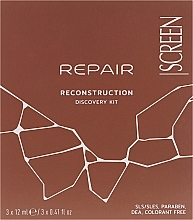 Парфумерія, косметика Набір для реконструкції волосся - Screen Repair Reconstruction Discovery Kit (shm/12ml+cond/12ml+balm/12ml)