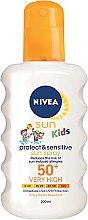 Парфумерія, косметика Сонцезахисний спрей для дітей - NIVEA Sun Kids Protect & Sensitive Spray SPF50+