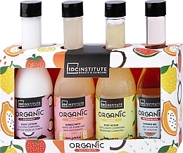 Набір - IDC Institute Organic 4 Bottle Gif Set (b/lot/120ml + b/bath/120ml + b/scr/120ml + sh/gel/120ml) — фото N1