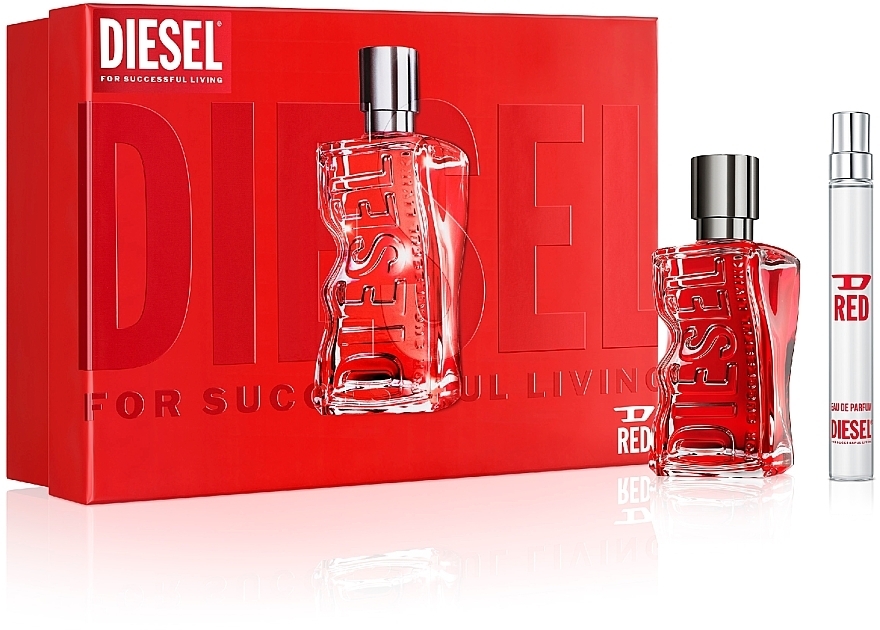 Diesel D Red - Набор (edp/50ml + edp/10ml) — фото N1