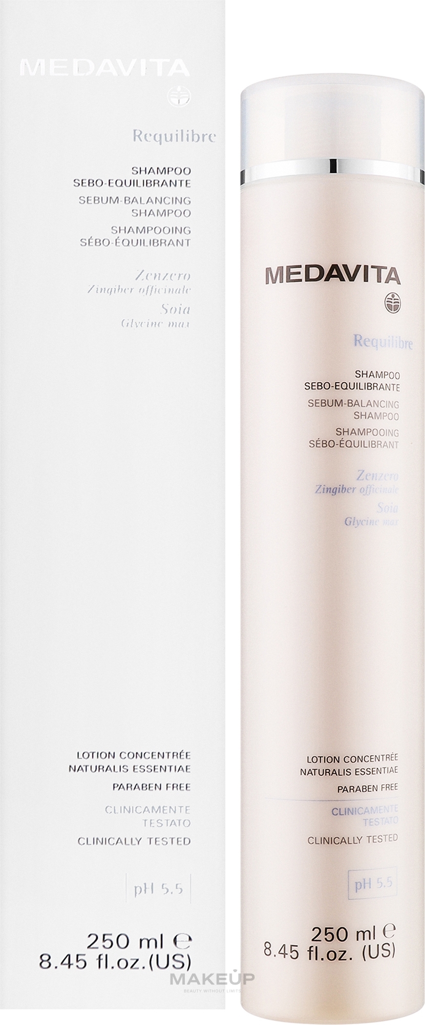 Себорегулювальний шампунь для шкіри голови - Medavita Requilibre Sebum Balancing Shampoo — фото 250ml