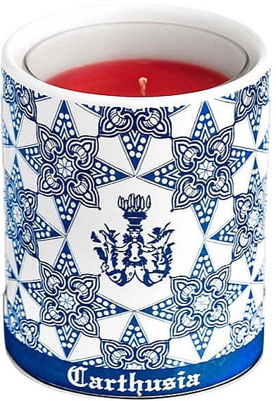 Керамічна підставка для свічок із кришкою, синя - Carthusia Candle Holder Blue — фото N3