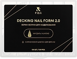 Парфумерія, косметика Верхні форми для моделювання, мигдаль - F.O.X Decking Nail Form 2.0