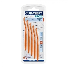 Межзубные ершики 1.4 мм, 5 шт., оранжевые - Curaprox Curasept Proxi Treatment Angle T14 Orange — фото N1
