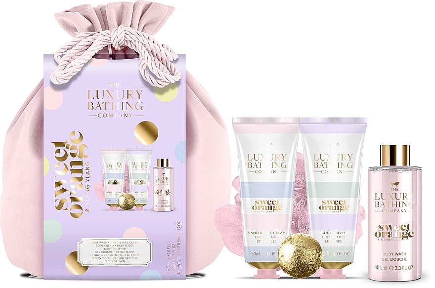 Набор - Grace Cole The Luxury Bathing Weekend Essentials Set (b/cr/50 ml + h/cr/50 ml + bath/bomb/50 g + sh/gel/100 ml)  — фото N1