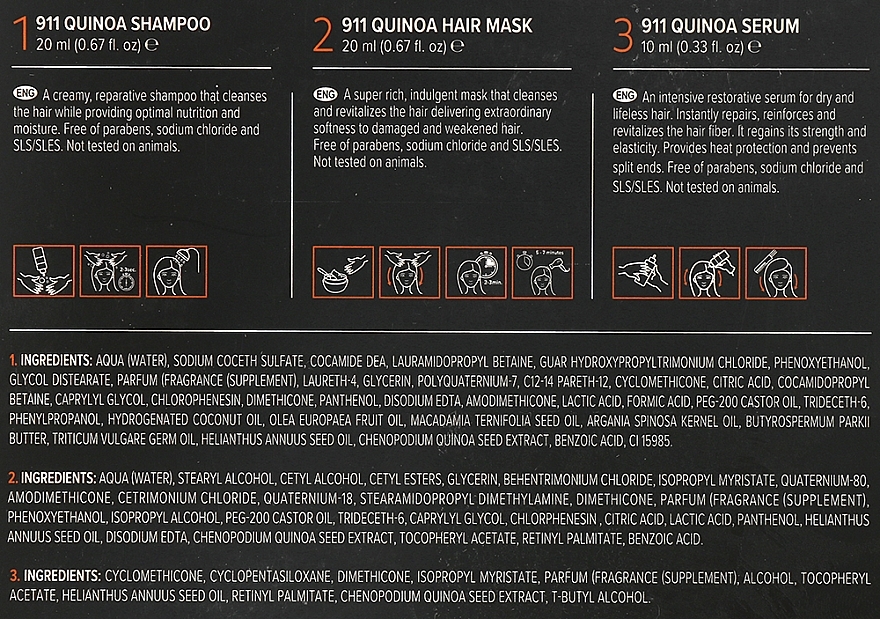 Набір - Biotop 911 Quinoa Sample Kit (sh/20ml + h/mask/20ml + ser/10ml) — фото N3