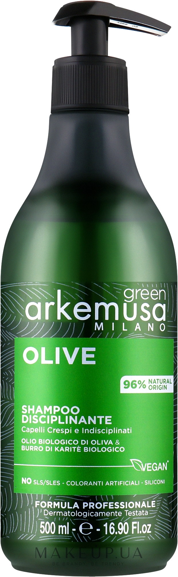 Шампунь для непослушных волос с оливковым маслом - Arkemusa Green Olive Shampoo — фото 500ml