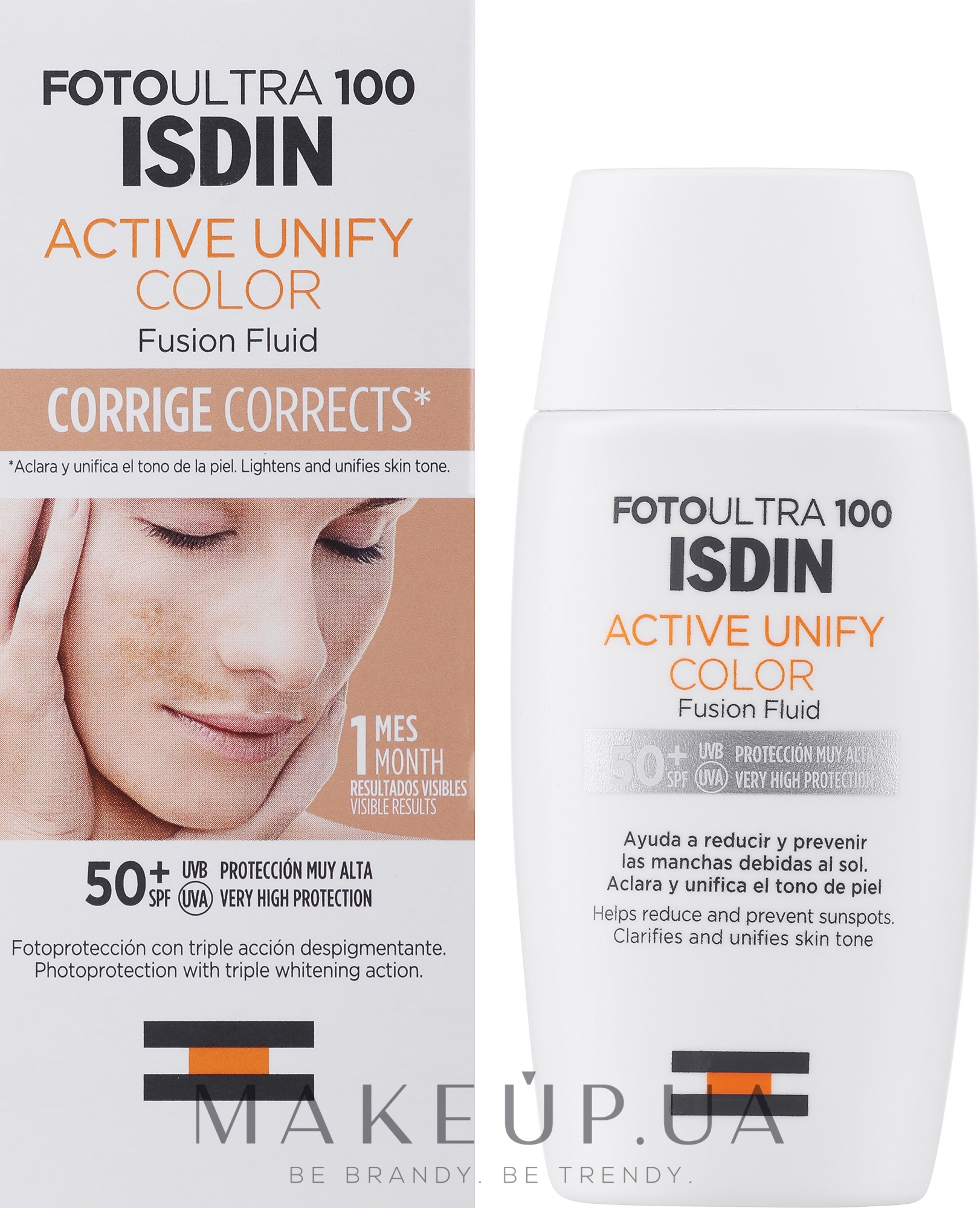 Тональна основа для обличчя - Isdin Foto Ultra 100 Active Unify SPF 50+ — фото 50ml