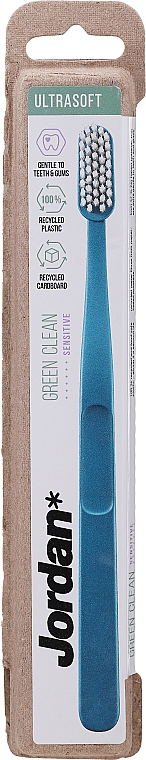Зубна щітка, ультрам'яка, синя - Jordan Green Clean Ultrasoft — фото N1
