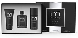 Парфумерія, косметика Milano Parfums Black - Набір (edt/100 ml + after/sh/100 ml + deo/150 ml)