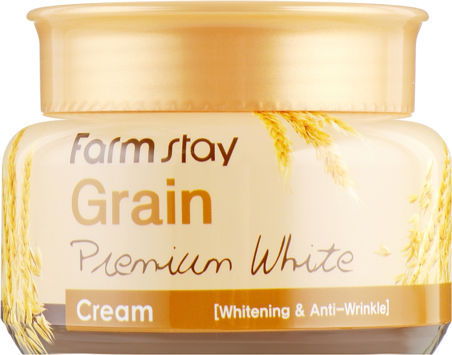 Освітлювальний крем з олією паростків пшениці - Farmstay Grain Premium White Cream — фото N2