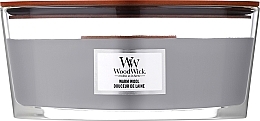 Ароматична свічка в склянці - WoodWick Hearthwick Flame Ellipse Candle Warm Wool — фото N1