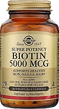 Біотин, 5000 мкг - Solgar Super Potency Biotin — фото N1