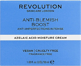 Зволожувальний крем з азелаїновою кислотою для проблемної шкіри обличчя - Revolution Skincare Anti-Blemish Boost Cream With Azelaic Acid — фото N2
