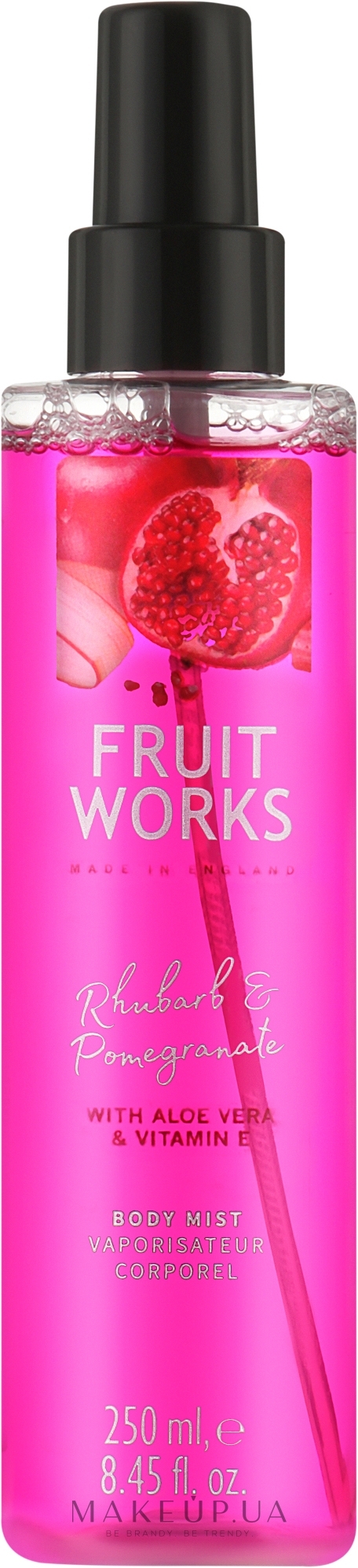 Спрей для тіла "Ревінь і гранат" - Grace Cole Fruit Works Rhubarb & Pomegranate Body Mist — фото 250ml