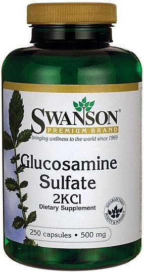 Пищевая добавка "Глюкозамин сульфат 2KCl", 500 мг - Swanson Glucosamine Sulfate 2KCL — фото N1