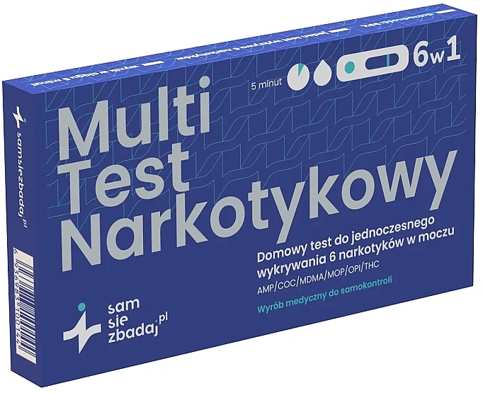 Мультитест на определение наркотических средств в моче - Samsiezbadaj Multi Test — фото N1