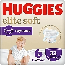 Парфумерія, косметика Підгузки-трусики Elite Soft Pants, 6, 15-25 кг, 32 шт. - Huggies