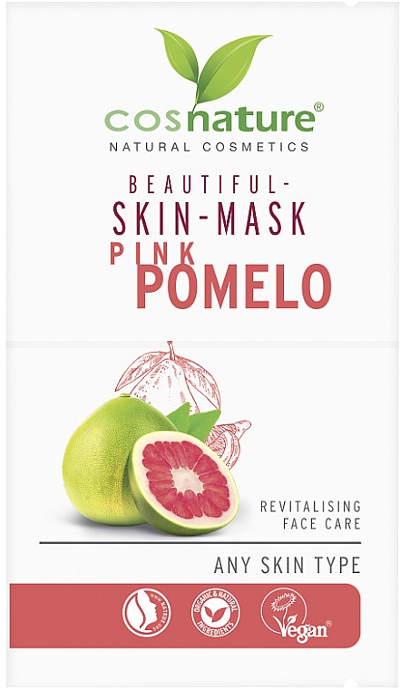 Маска для лица "Розовый помело" - Cosnature Beautiful Skin Mask Pink Pomelo