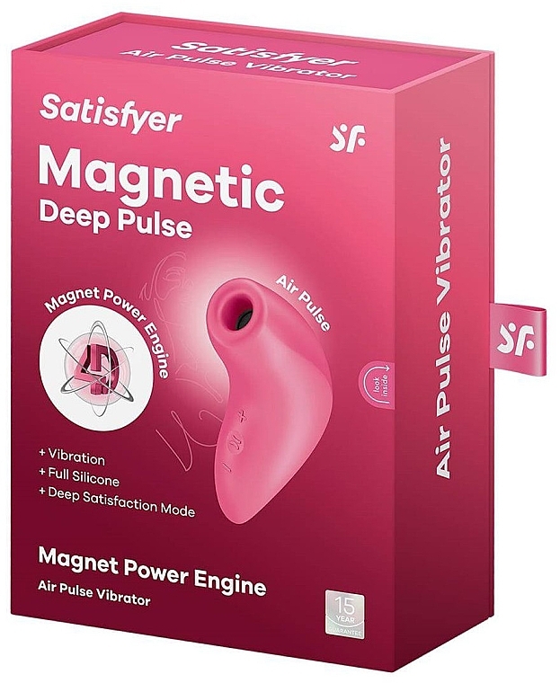 Вибратор для клитора, розовый - Satisfyer Magnetic Deep Pulse Air Pulse Vibrator — фото N1
