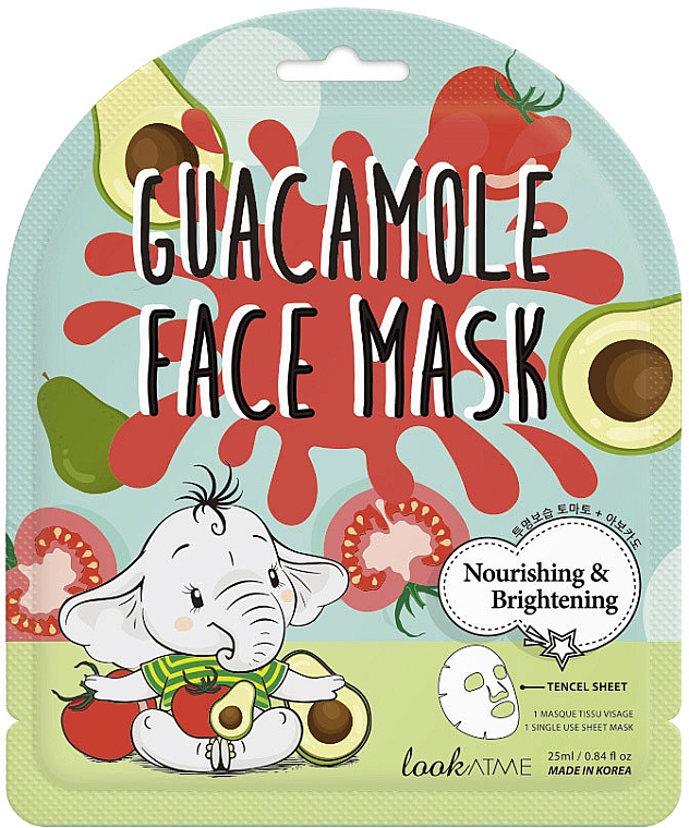 Тканинна маска для обличчя з гуакамоле - Look At Me Guacamole Face Mask — фото N1