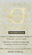 Липидная маска- протеиновый филлер для волос - Barex Italiana Olioseta Oro Di Luce Impacco Ristrutturante Proteico (пробник) — фото N1