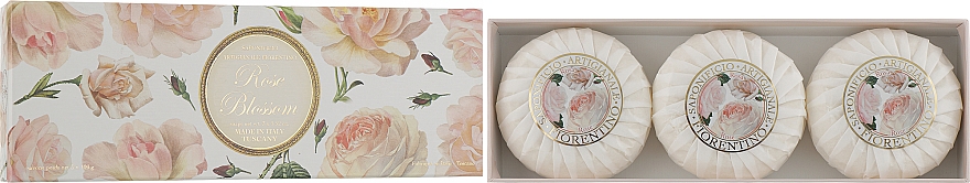 Набор мыла "Роза" - Saponificio Artigianale Fiorentino Rose Blossom Soap