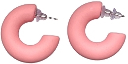 Серьги-кольца, матовые, розовые - Bubble Bar — фото N1