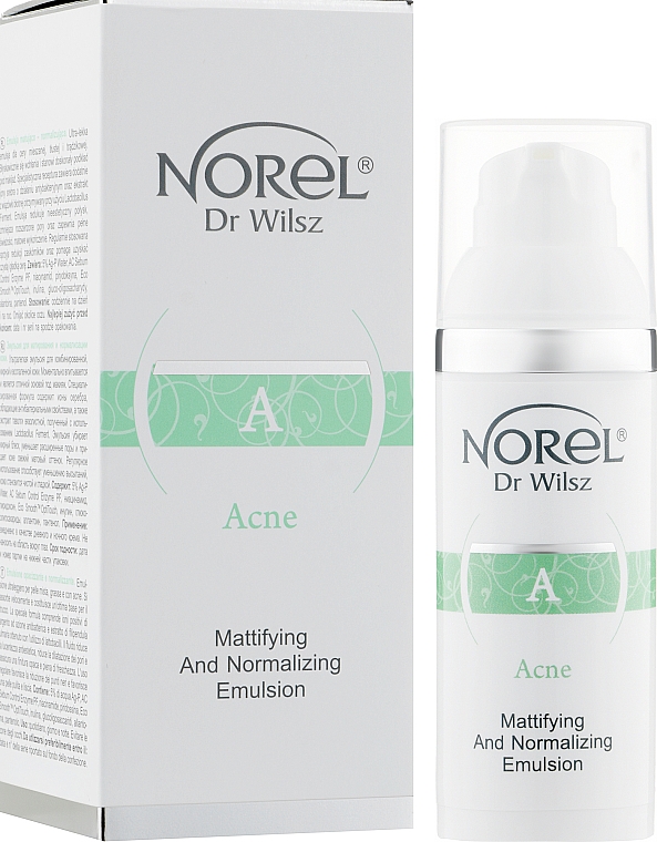 Матирующая и нормализующая эмульсия для жирной кожи и кожи с акне - Norel Acne Mattifying And Normalizing Emulsion — фото N2