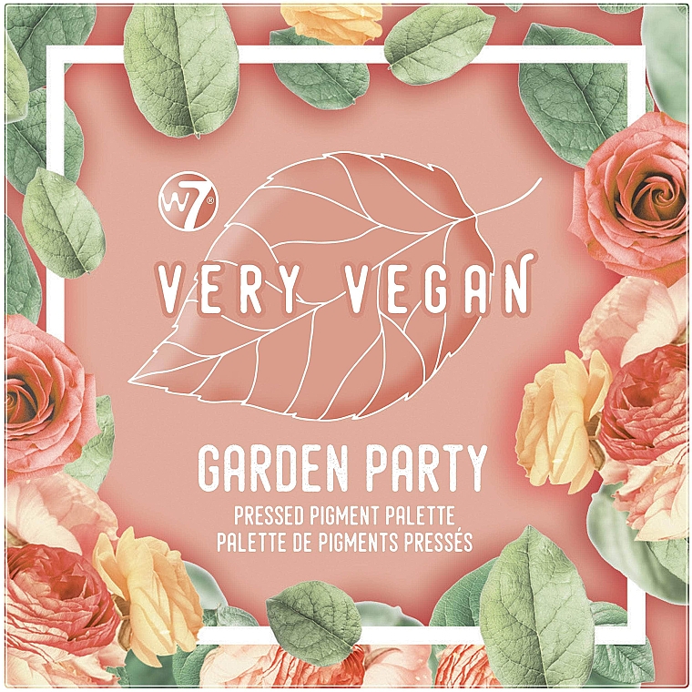 Палетка тіней для повік - W7 Very Vegan Garden Party Pressed Pigment Palette — фото N1
