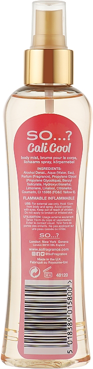 Спрей для тела - So...? Cali Cool Body Mist — фото N4