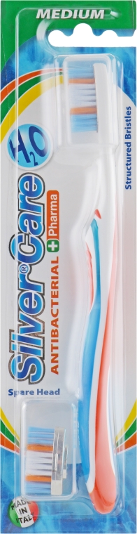 Зубна щітка H2O, середня, помаранчева - Silver Care — фото N1