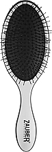 Расческа-щетка для волос овальная, 06-013, серый металлик - Zauber — фото N1