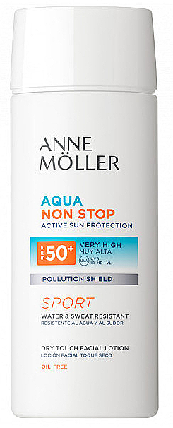 Солнцезащитный лосьон для лица - Anne Moller Aqua Non Stop Dry Touch Facial Lotion SPF50+ — фото N1