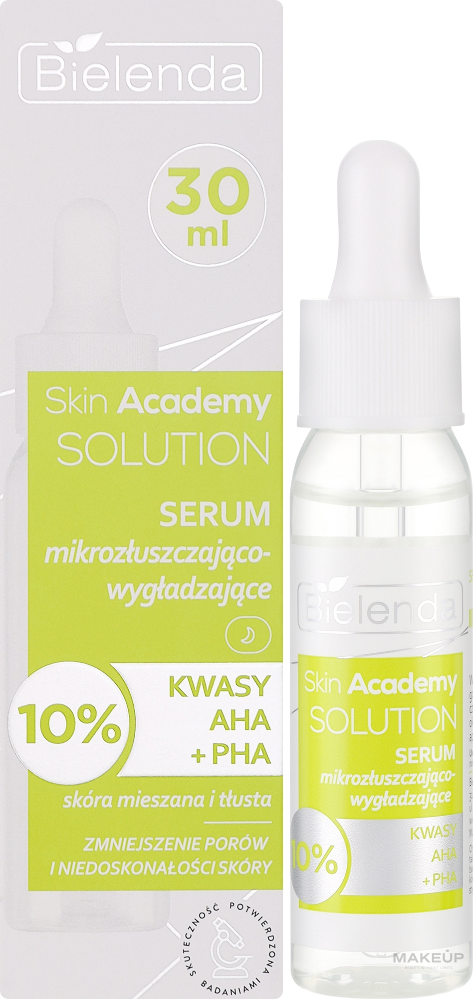 Сыворотка для микроотшелушивания и разглаживания кожи - Bielenda Skin Academy Solution Serum — фото 30ml